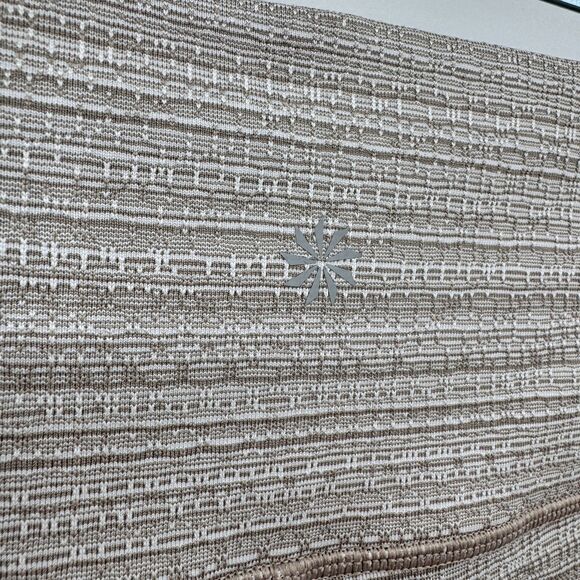 ATHLETA Beige Textured High Rise Jacquard Chaturanga 7/8 Leggings LT Large Tall - Picture 8 of 10